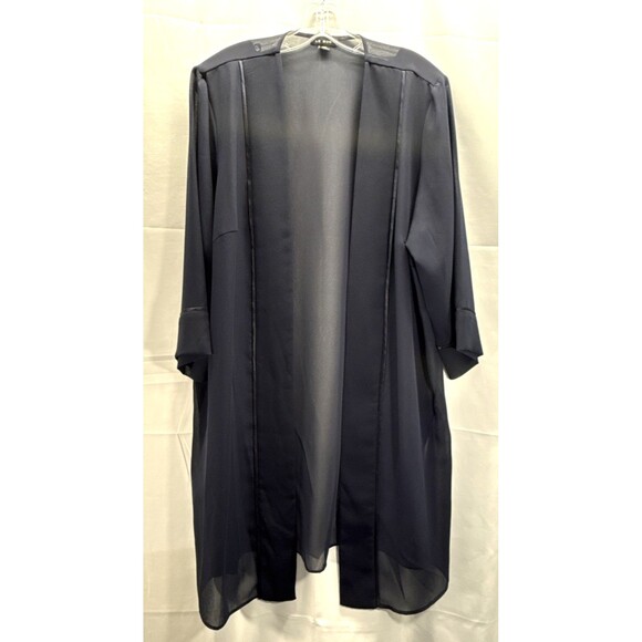 LE BOS 3-PIECE DRESSY PANTS OUTFIT SIZE 22W NAVY BLUE WOMENS Chiffon Lined - Picture 2 of 13